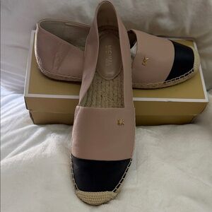 Michael Kors Blush and Black Espadrilles